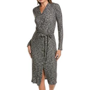 NEW Michael Stars Women’s Isa Ribbed Cardigan Black/White/Grey 2X